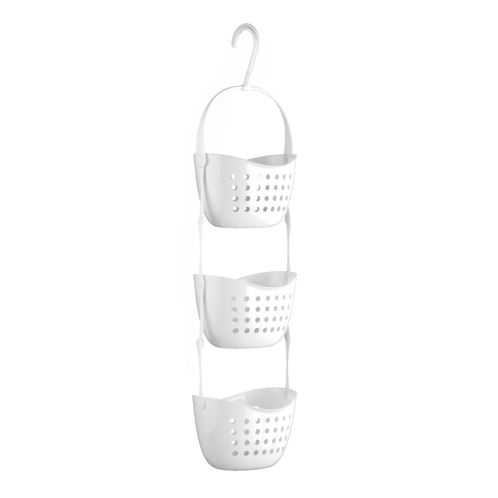 Premier Housewares 3-Tier Shower Caddy - White