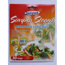 30 Sealapack Simply Steam Vegetable Microwave Steam Cooking Bags