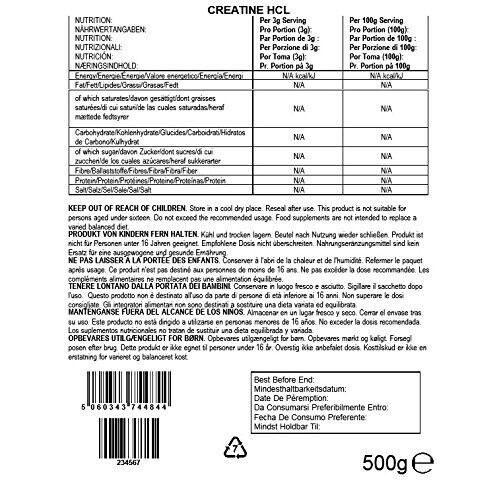 BULK POWDERS BULK POWDERS Creatine HCL, 500 g 1
