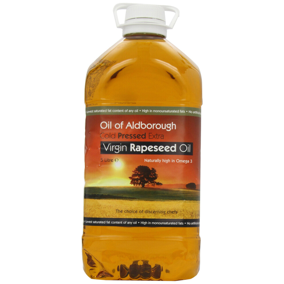 Oil-Of-Aldborough Oil Of Aldborough Cold Pressed Rapeseed Oil- 5 Litre Bottle
