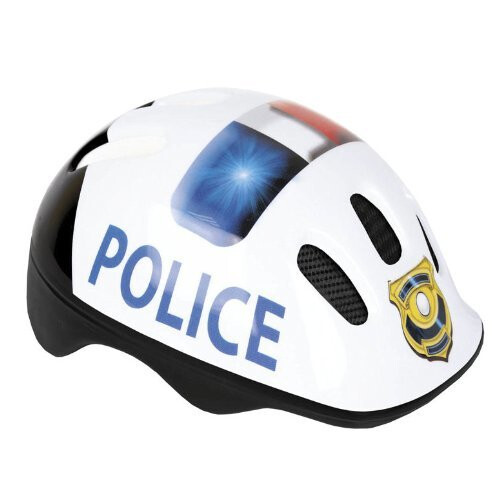 KIDS POLICE-Style Safety Helmet for Boys & Girls - CE EN 1078, 12 Vents, Head Lock, 50-58 cm, 234 g, HJ8U