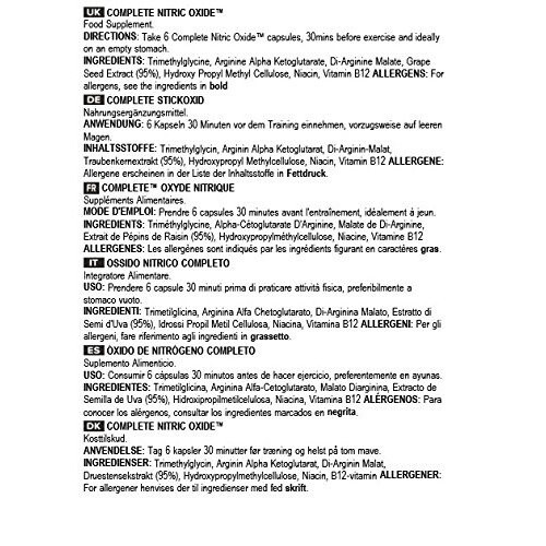 BULK POWDERS BULK POWDERS Complete Nitric Oxide, Pack of 180 Capsules 2