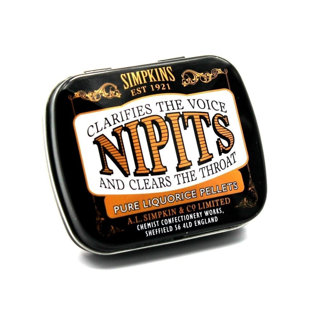 Nipits Liquorice Pellets Original Pocket-Size Tins 12 g