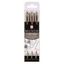 Sakura Poxsdk3 fineliner, pigma micron, 3-pack, black