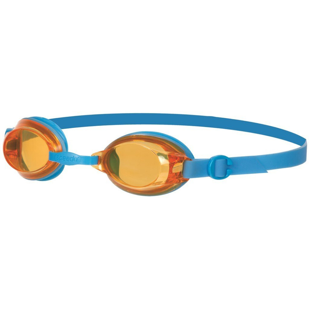 Speedo Unisex Jet Junior Goggles, Blue/Orange, One Size