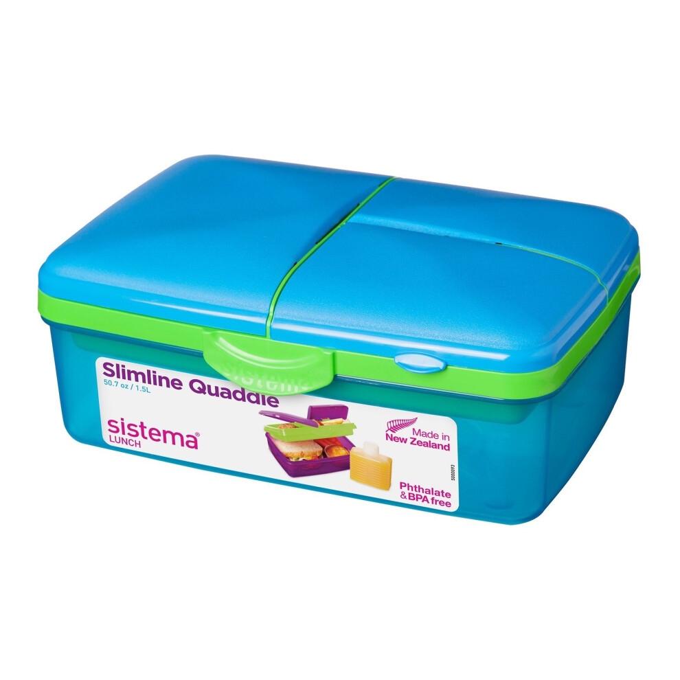 Sistema Lunch Slimline Quaddie, 1.5 L - Blue/Green