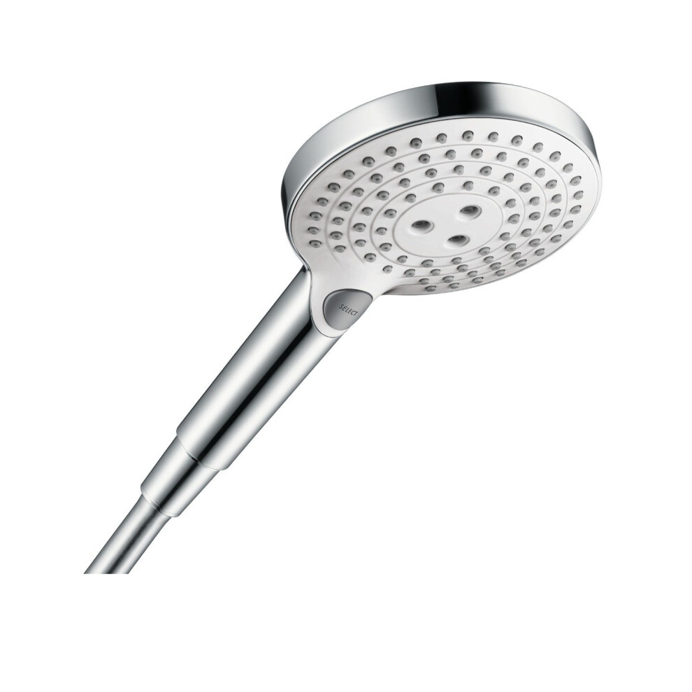 hansgrohe Raindance Select S 125  hand shower, 3 spray modes, white/chrome