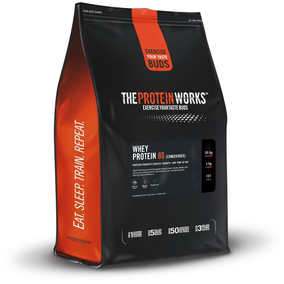 The Protein Works Whey Protein 80 (Concentrate) Shake Powder, Chocolate Silk, 500 g