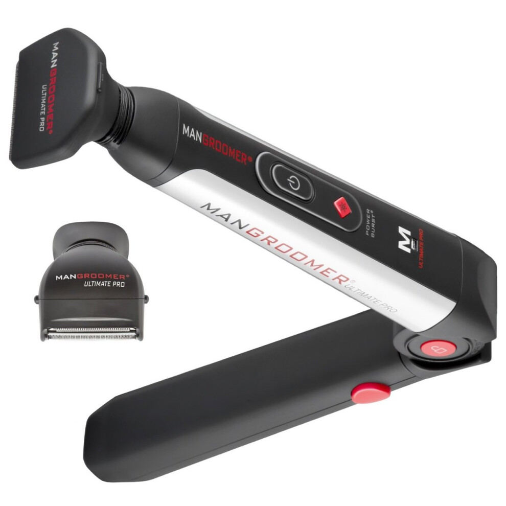 Isdp Mangroomer Ultimate Pro Back Shaver With 2 Shock Absorber Flex Heads, Power Hinge, Extreme Reach Handle And Power Burst