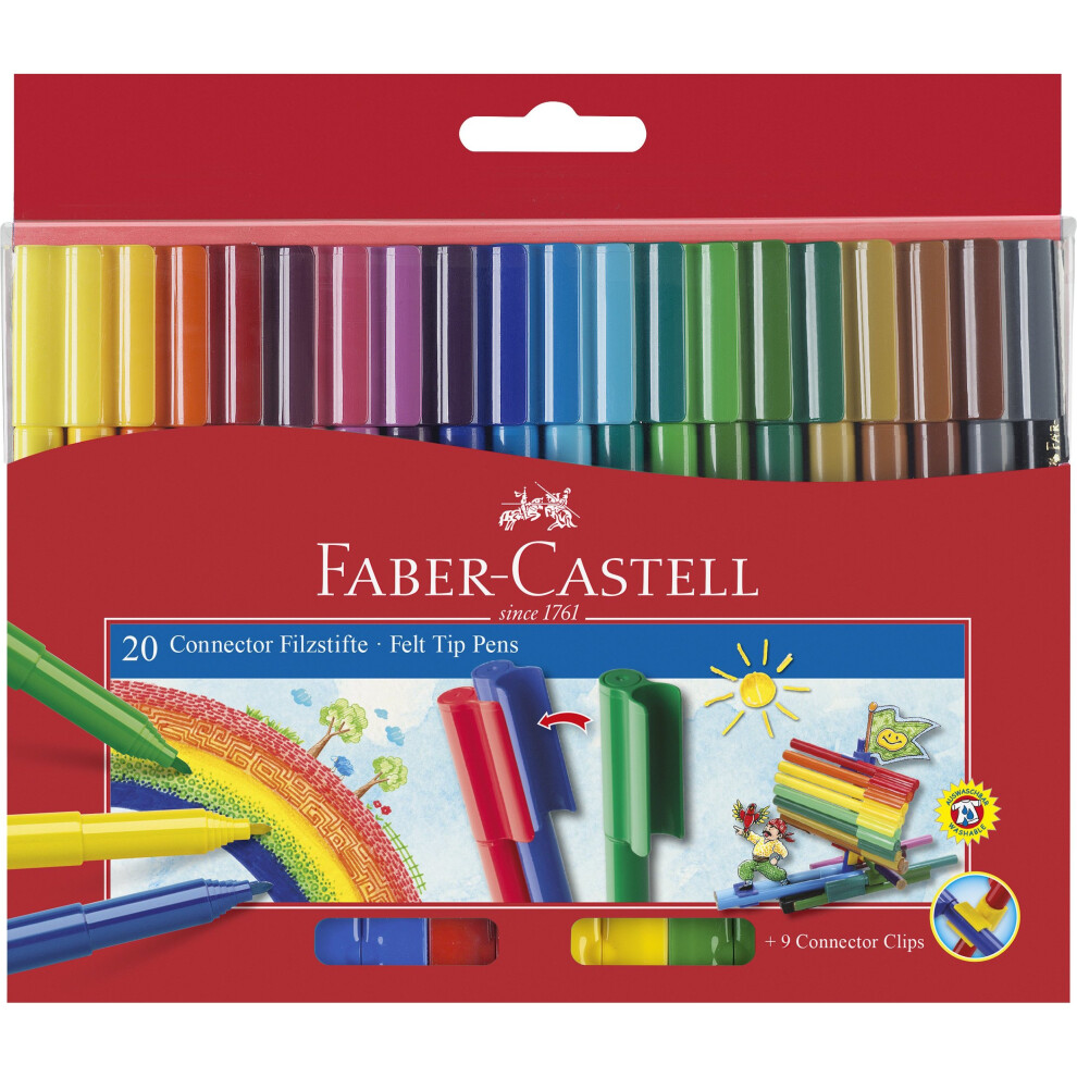 Faber-Castell FIBRE TIP CONNECTOR PENS BOX 20