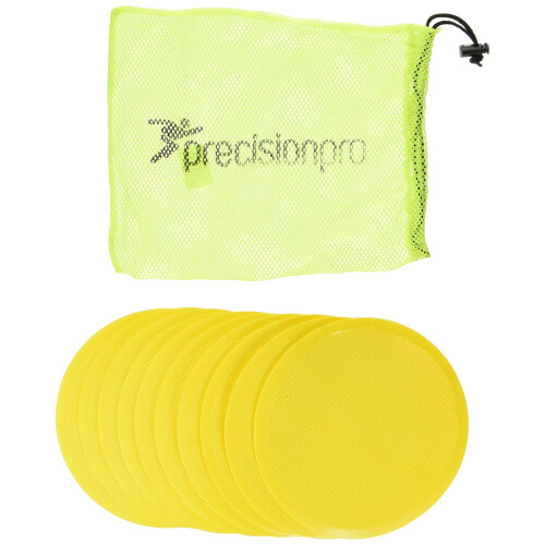 Precision Training Precision Round Flat Marke Discs - Yellow, 21 cm