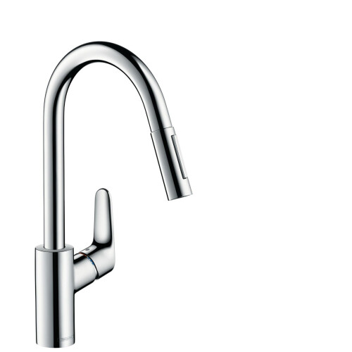 Hansgrohe hansgrohe Focus kitchen tap, pull out spray and 150° swivel range, chrome 1