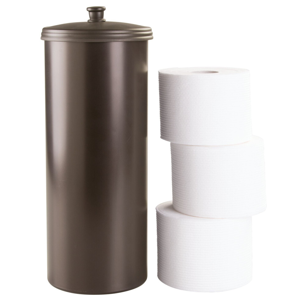 iDesign Kent Toilet Tissue Reserve Canister, Bronze