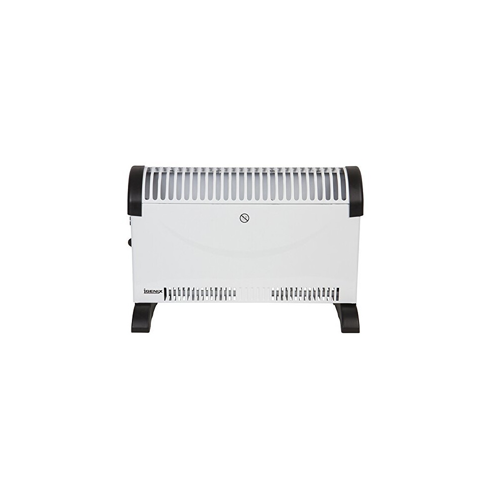 Igenix IG5200 Portable Freestanding Electric Convector Heater with Adjustable ThermostatIdeal for Home or Office, 2000 W, White