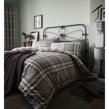 Catherine Lansfield Kelso Easy Care King Duvet Set Charcoal