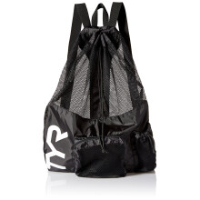 TYR Alliance Big Mesh Mummy Backpack - Swimming Mesh Bag - Black
