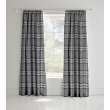 Catherine Lansfield Kelso Easy Care Pencil Pleat Curtains Charcoal, 66x72 Inch