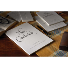 Three Candlesticks Writing Paper - White