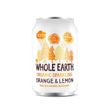 Whole Earth Organic Lightly Sparkling Orange and Lemon Drink 330 ml (Pack of 24)