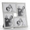 White Silver Plated Multi Aperture Photo Frame 4x 4"x6" 1