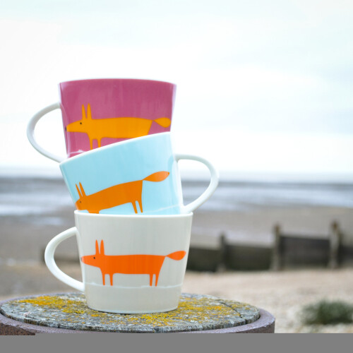 Scion Scion Mr Fox Mug, 0.35L - Orange & Duckegg 2