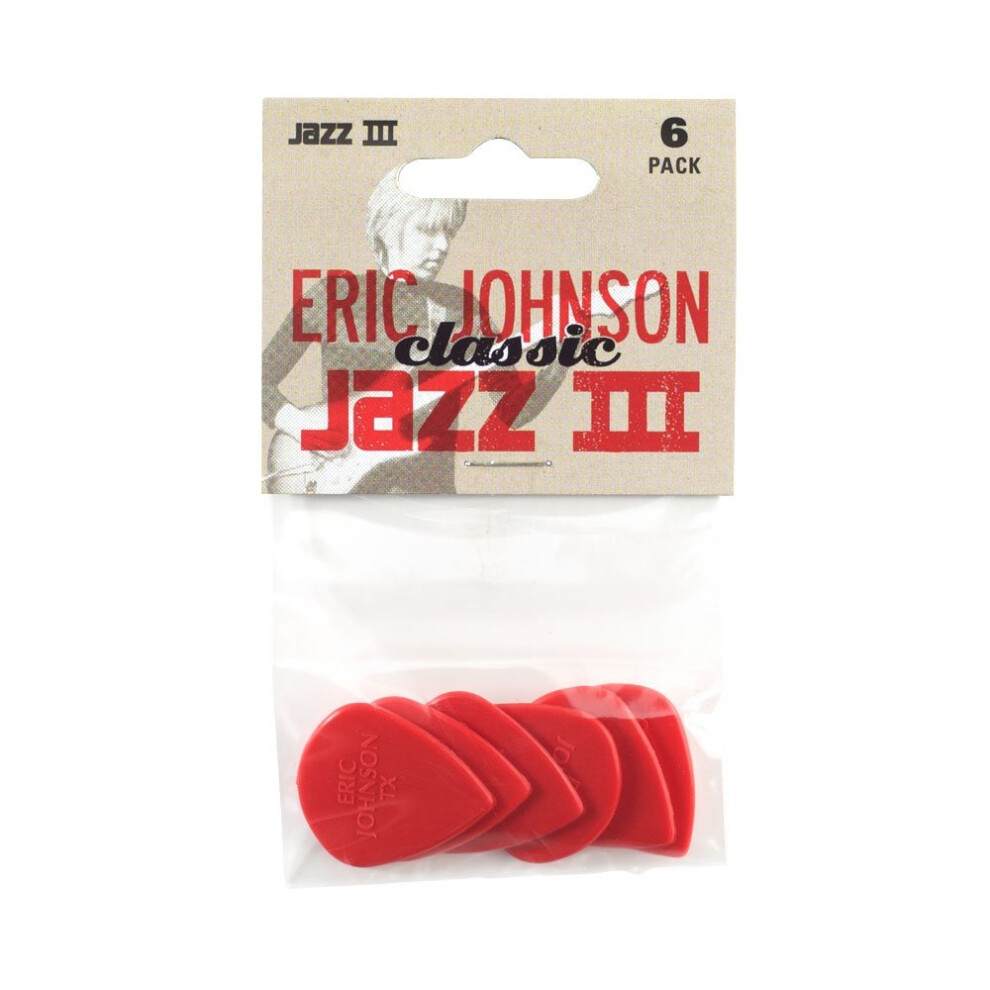 Jim Dunlop 47PEJ3N Eric Johnson Classic Jazz III Player's Guitar Picks (Pack of 6)