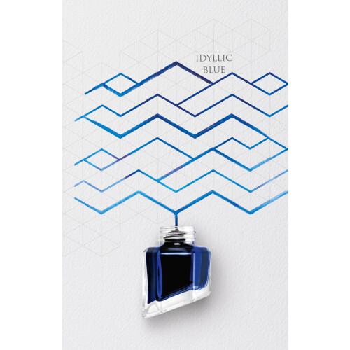 Caran d'Ache 50ml Chromatics Ink Bottle - Iddyllic Blue 2