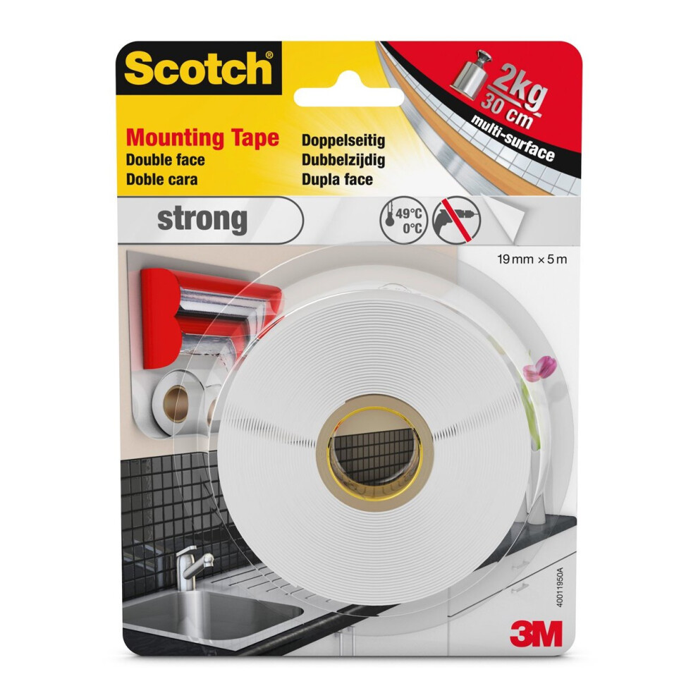 Scotch 40011950 Mounting Adhesive Tape Strong Double-Sided