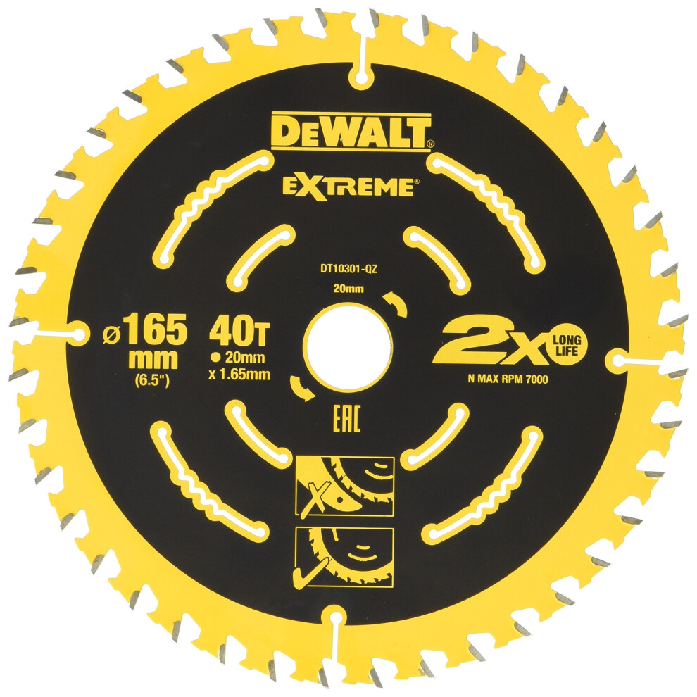 Dewalt Corded Extreme Framing Blade 165mm range, DT10301-QZ  "40