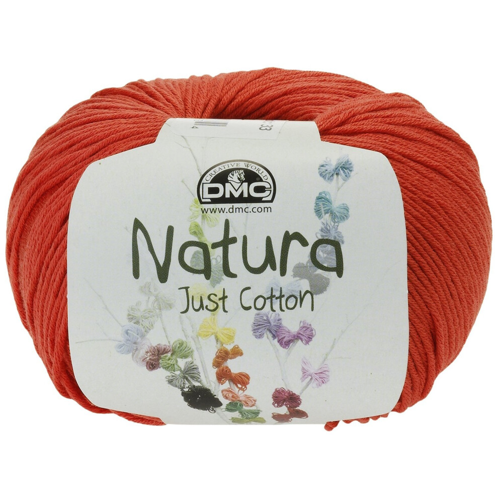 DMC Natura Yarn, 100 percent cotton, Coral N18