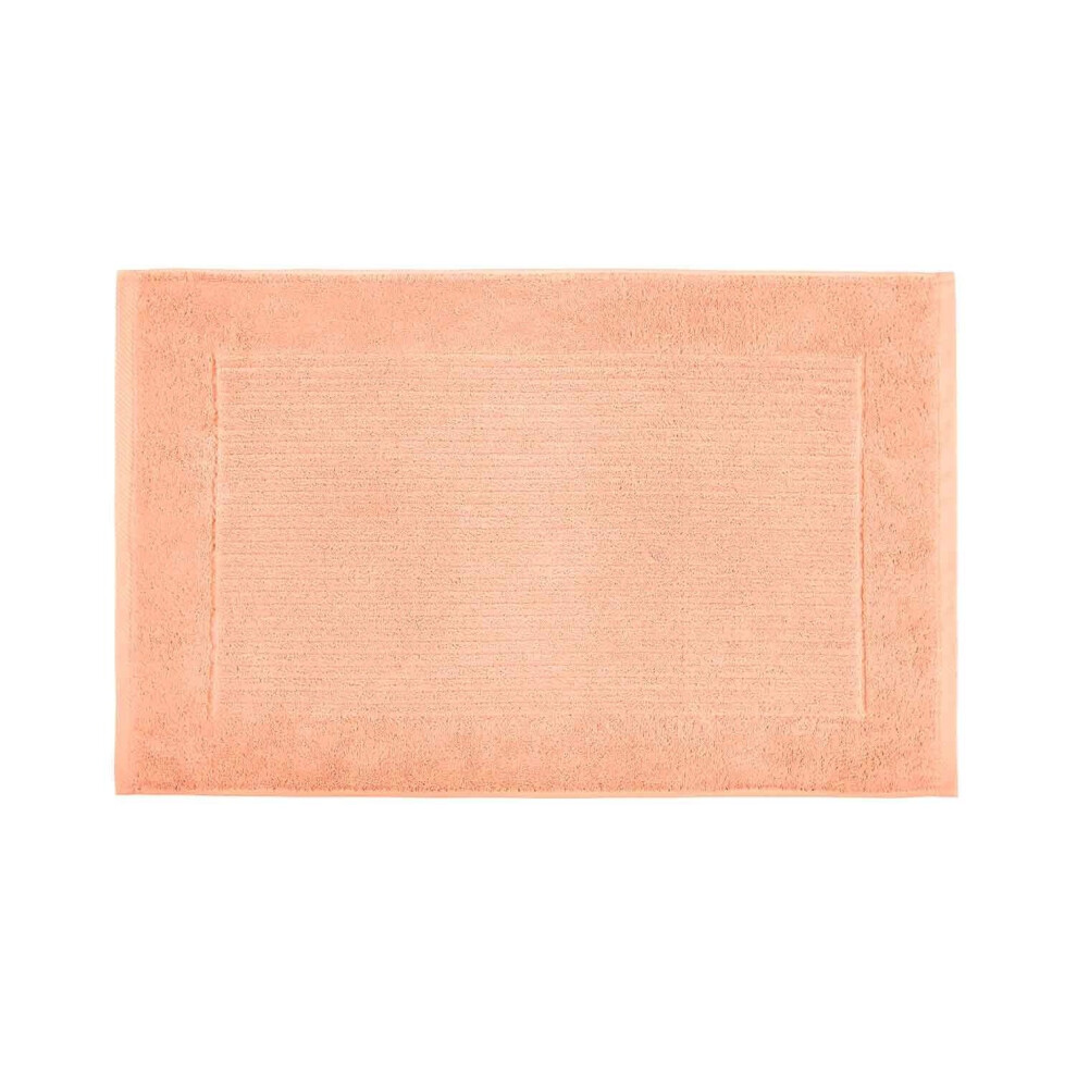 Homescapes Imperial Plain Peach Bath Mat 50 x 80 cm - Super Soft Bathroom Mat - 100% Turkish Cotton Shower Mat
