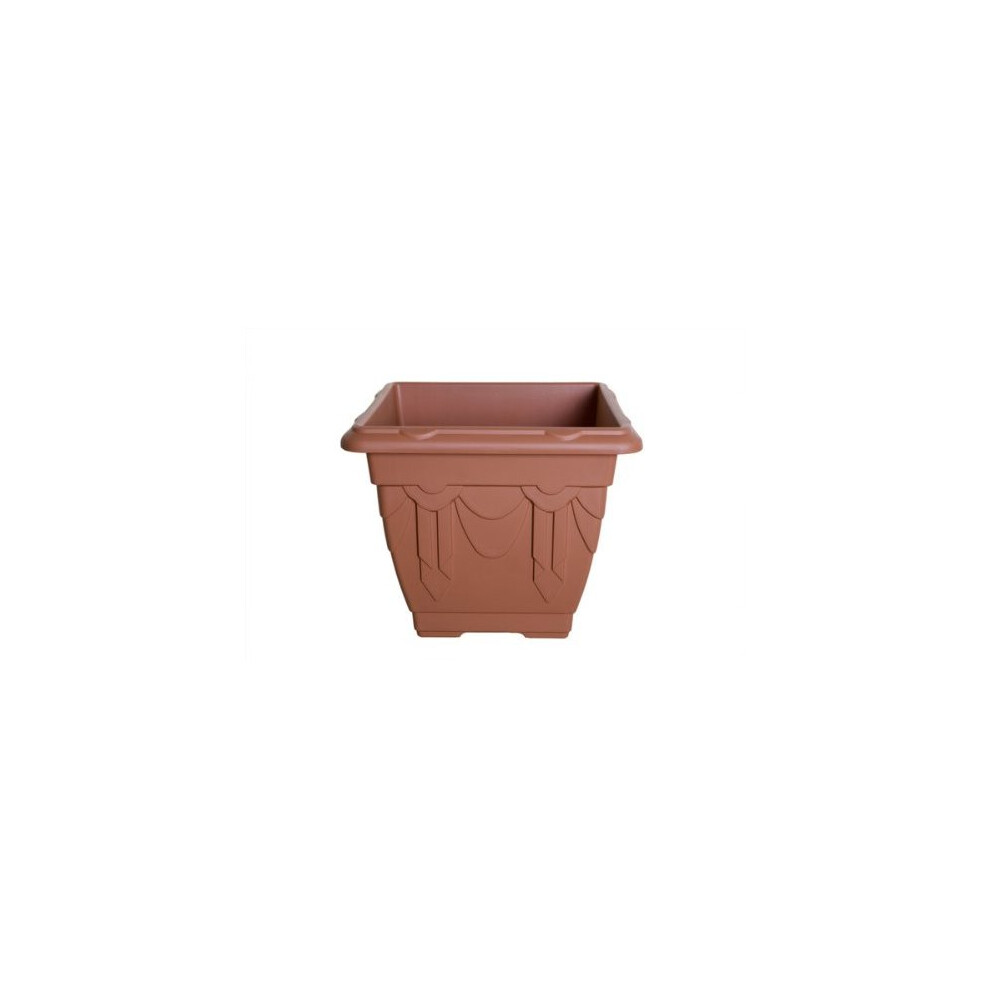 22cm Square Venetian Planter Plant Pot Garden Indoor Outdoor - Terracotta - Image 3