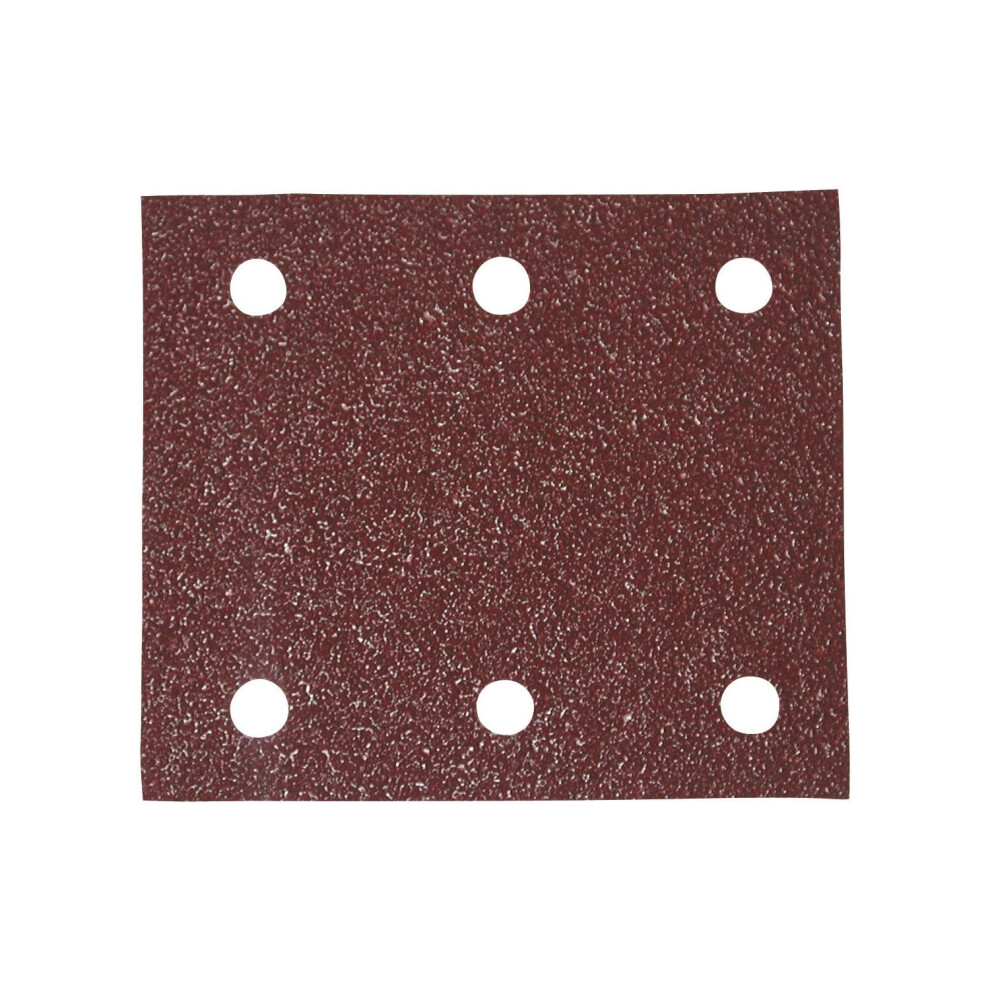 Makita P-33118 100 Grit Punched 1/4 Sheet Hook and Loop Sanding Paper - Multi-Colour