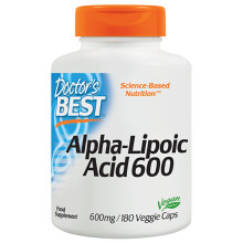 Doctor's Best, Alpha-Liponsäure 600, 600 mg, 180 vegetarische Kapseln