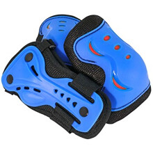 SFR Essentials Triple Pad Set Wrist, Elbow and Knee Unisex Adult, Unisex adult, AC760, Blue (Blue), 39.5