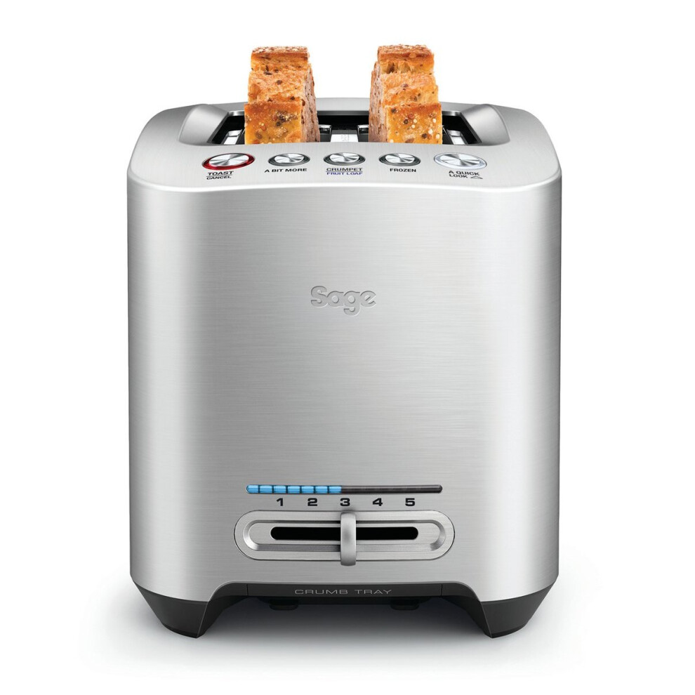Sage BTA825UK the Smart Toaster 2 Slice Motorised Toaster - Silver