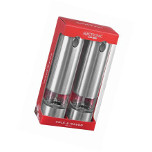 Cole & Mason Electronic Battersea Salt and Pepper Mill Gift Set, Stainless Steel/Metallic, 21 cm