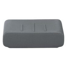 Kleine Wolke Stoneware Cubic Soap Dish, Anthracite