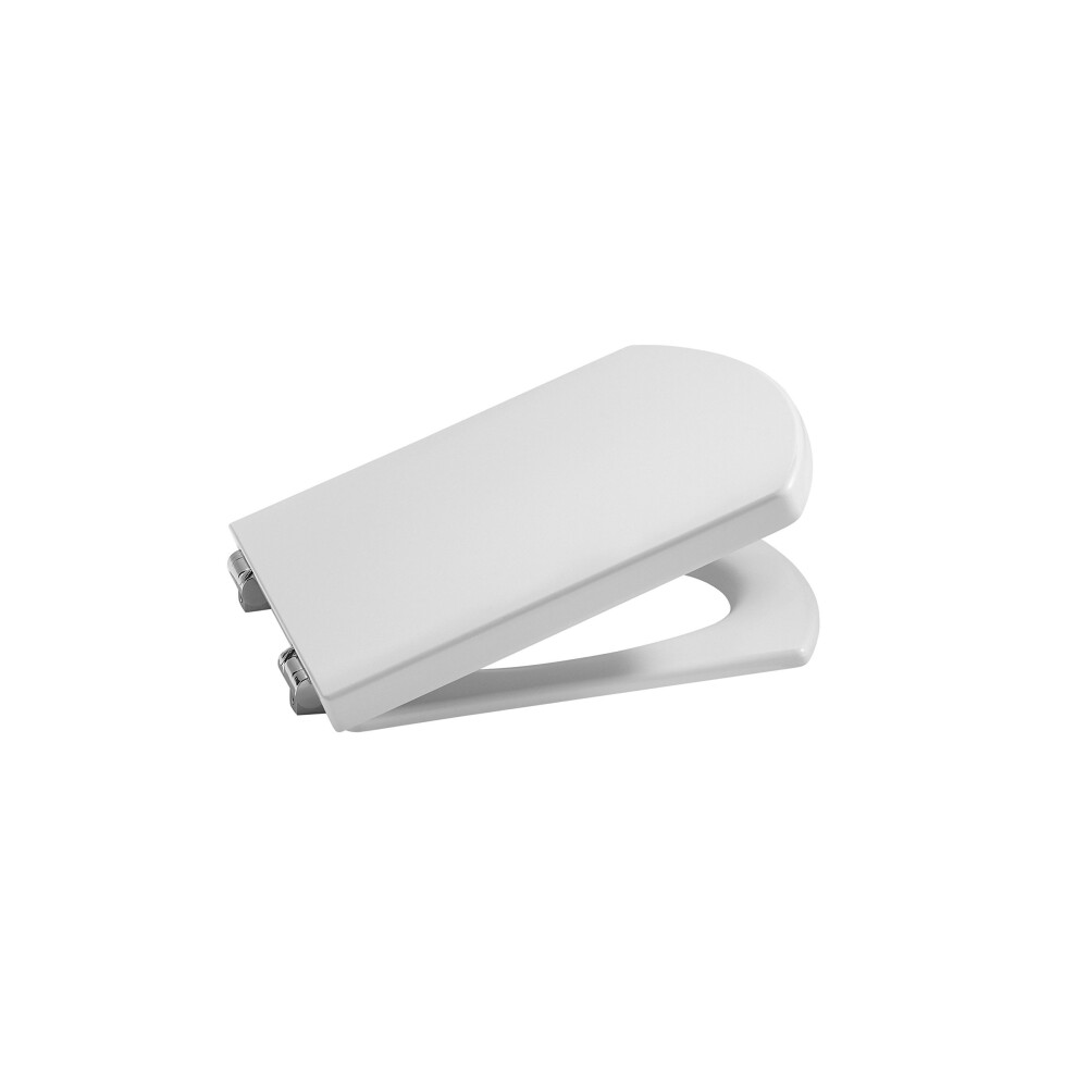 Roca Hall Replacement White WC Toilet Seat with Soft Close Hinges 801622004