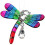 Handmade Fantasy Glass Dragonfly Suncatcher Gift Rainbow 1