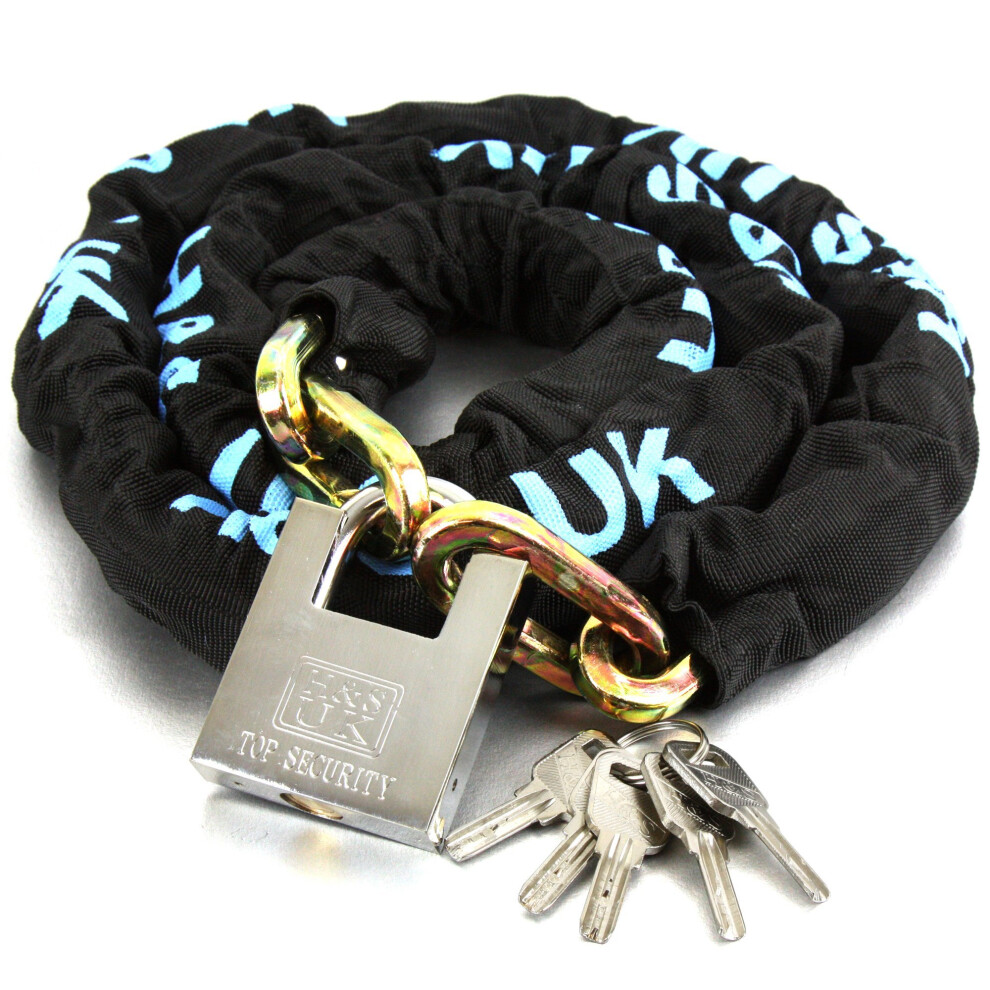 H&S 10Mm X 1.2M Heavy Duty Motorcycle Motorbike Bike Bicycle Cycle Chain Lock Padlock (10Mm Dia X 1200Mm Length) 799475467257
