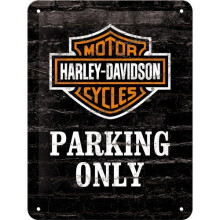 Nostalgic Art 26117 Harley Davidson Parking Only-Motorcycle Small Metal Sign 15 x 20 CM