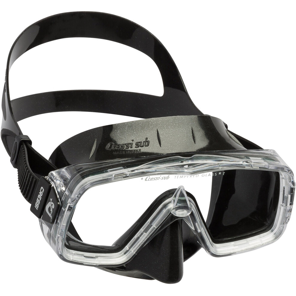 Cressi 1946 Sirena Black Scuba Diving and Snorkeling Mask - Black