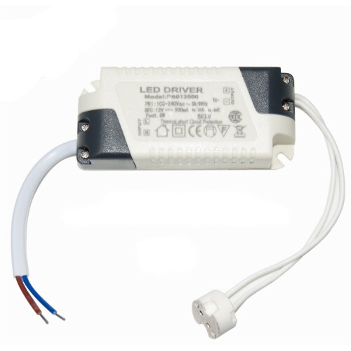 LED Driver Transformer 240V - 12V including MR16 connector / 240v AC to 12v DC / 0.5w - 12w / ZERO Interference with Dab and Wifi