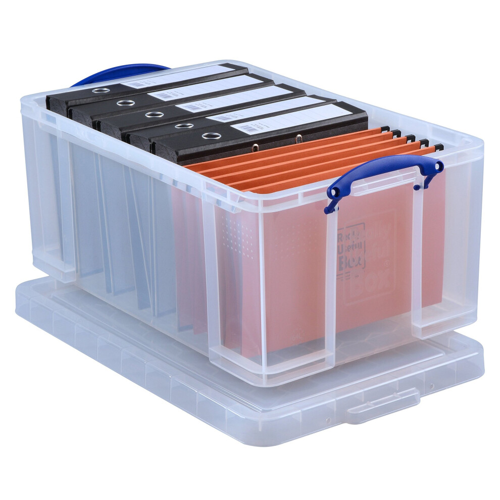 Really Useful Box 64 Litre Storage Box, Clear