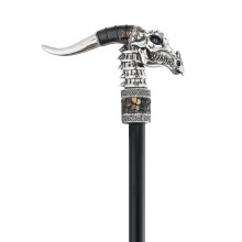 Design Toscano Dragonsthorne Nebula Dragon Gothic Walking Stick Swagger Cane, 96.5 cm, Polyresin and Metal, Silver and Black