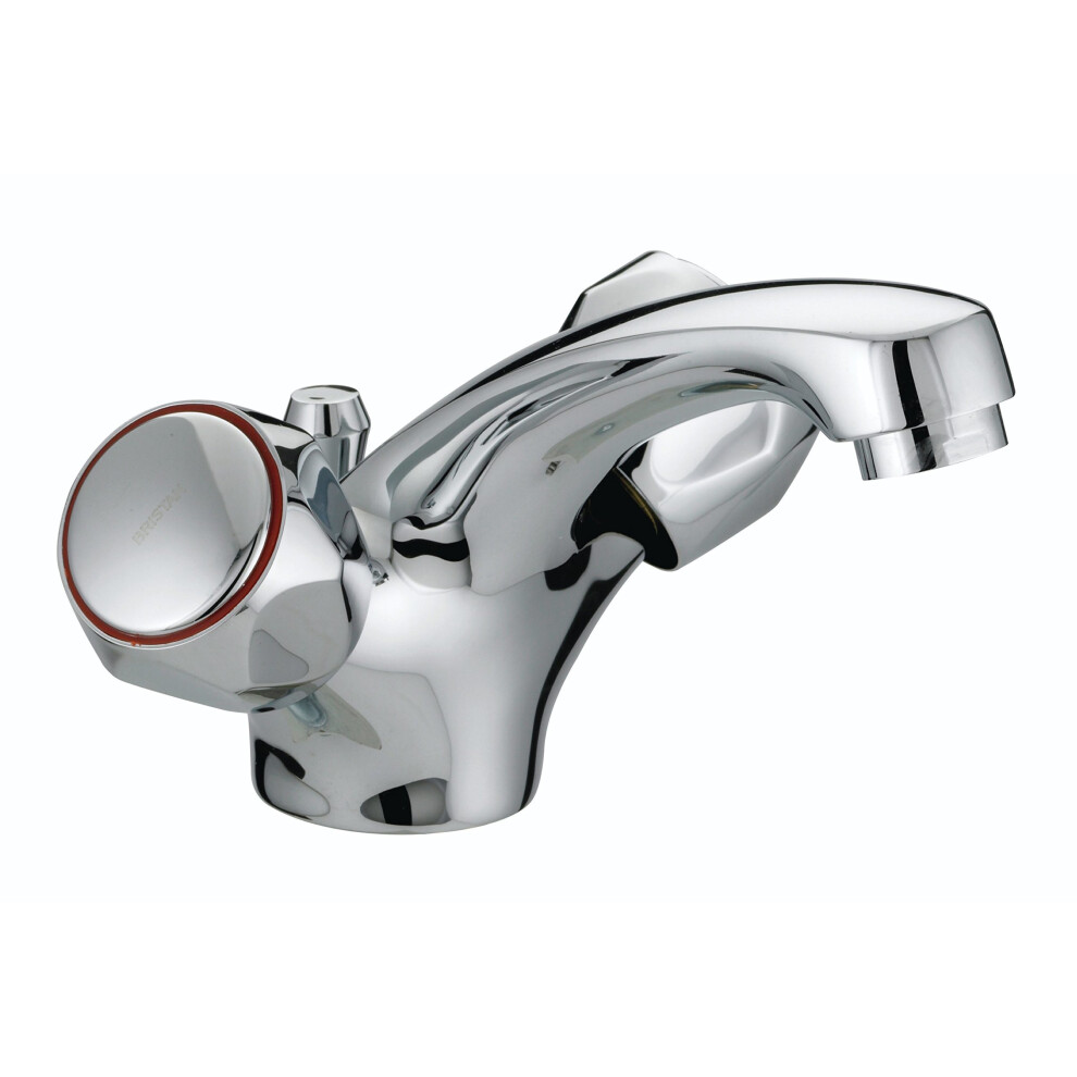 Bristan VAC BAS C MT Club Mono Basin Mixer with Pop Up Waste and Metal Heads - Chrome Plated