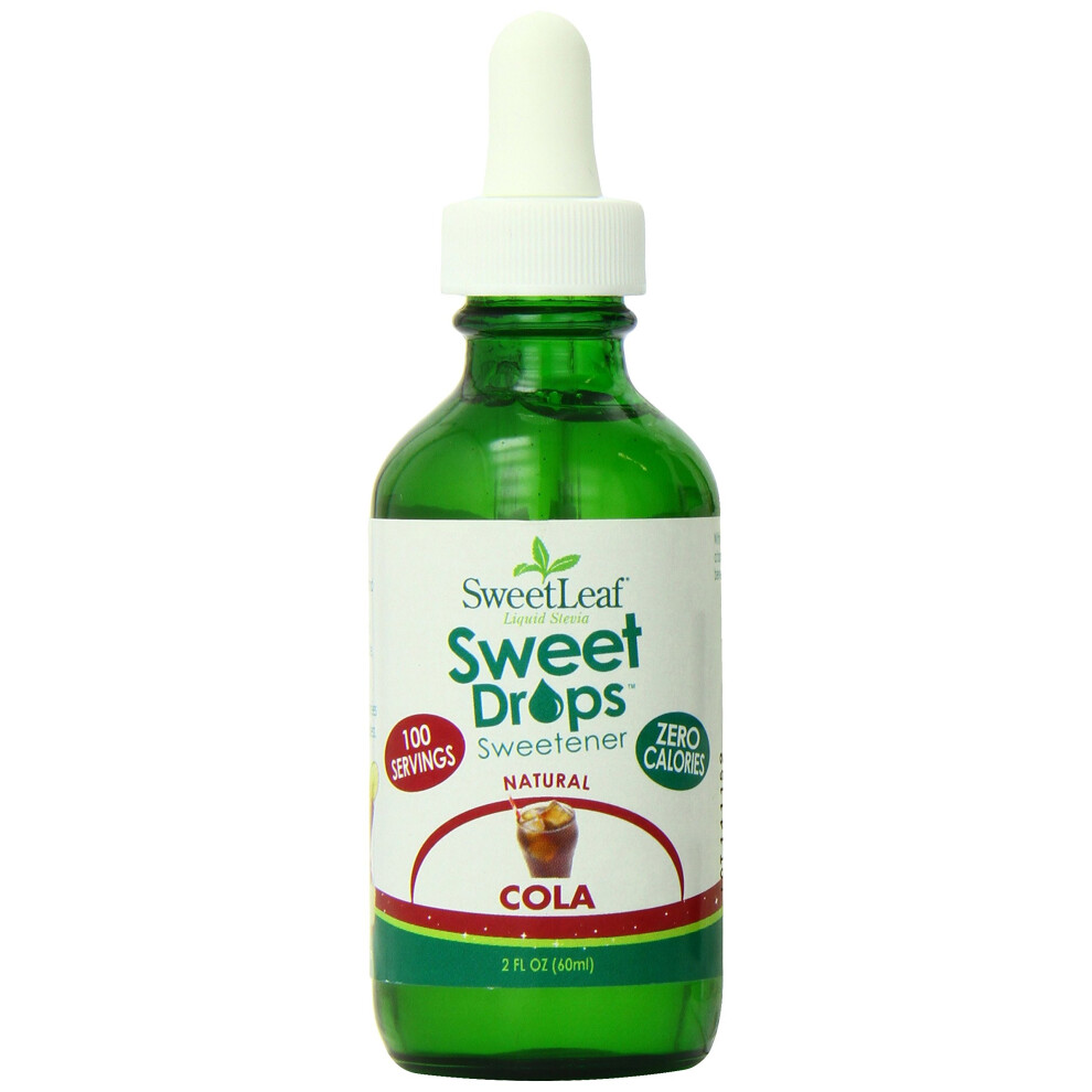 Sweetleaf Wisdom Natural, Liquid Stevia, Sweet Drops Sweetener, Cola, 2 Fl Oz (60 Ml)
