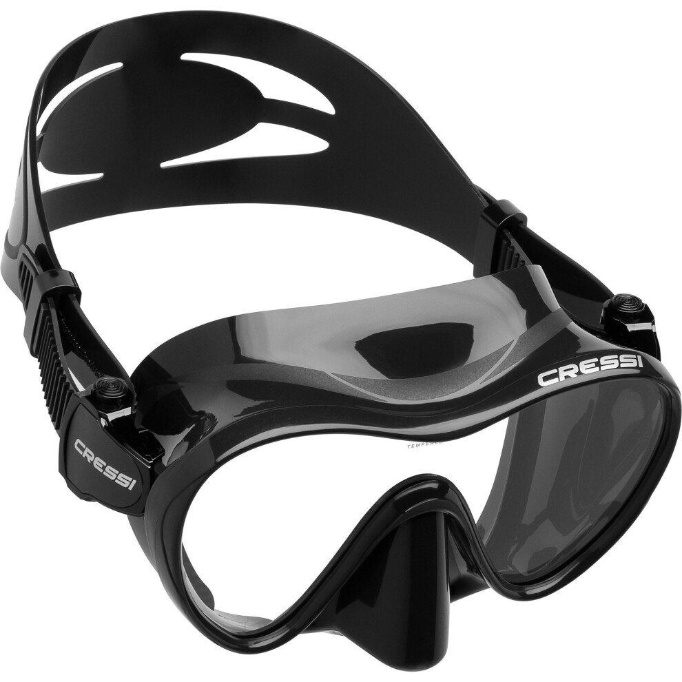 Cressi 1946 F1 Scuba and Snorkeling Frameless Mask - Black