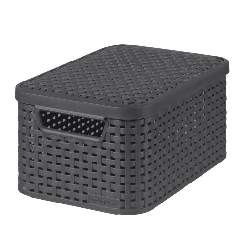 Curver Curver Basket with lid Rattan Style Small